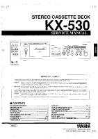 Yamaha KX-530 - Service Manual